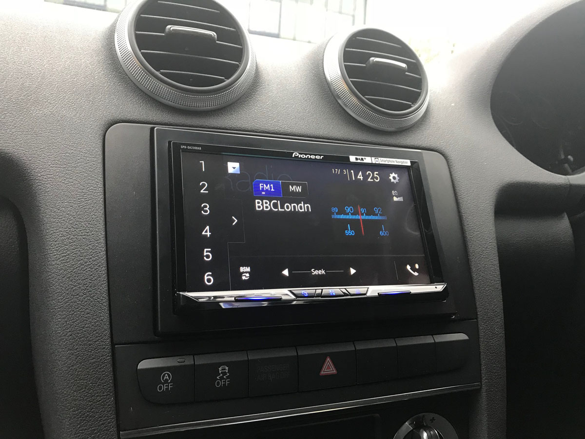 Audi A3 2010 Double din upgrade Pioneer SPH-DA230DAB – Dynamic Sounds ...