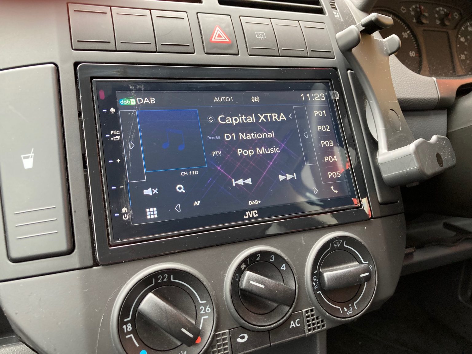 VW Polo 2008 fitted with JVC KWM565DBT Stereo Dynamic Sounds Car