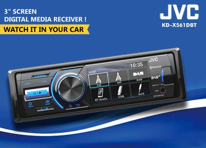JVC KD-X561DBT - digital receiver - display 3 - in-dash unit